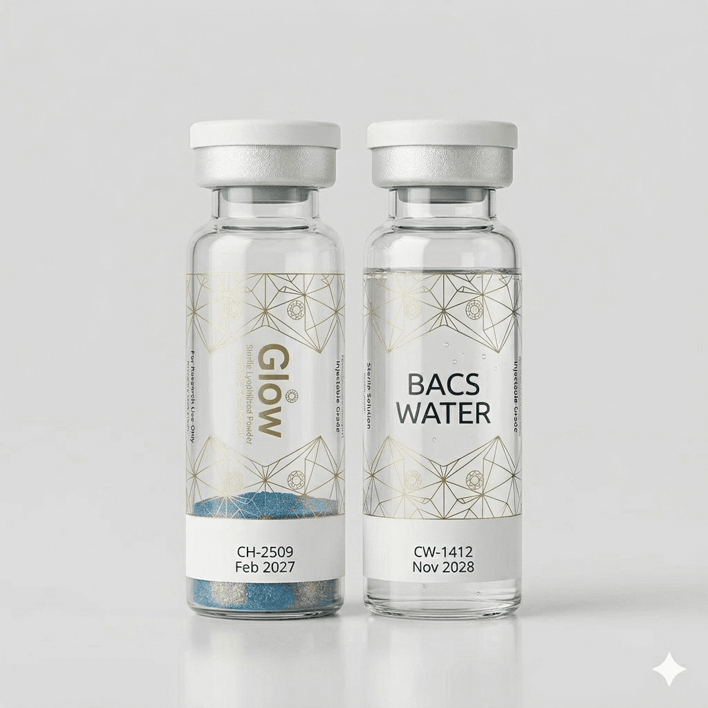 GLOW Vial + BAC Water — GHK-Cu 100mg